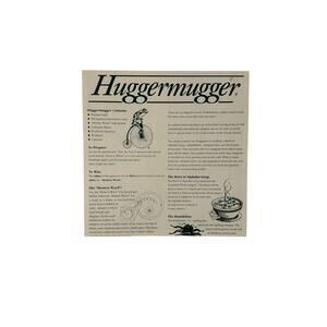 Vintage 1989 Huggermugger Instructions & Game Board Replacement Part
